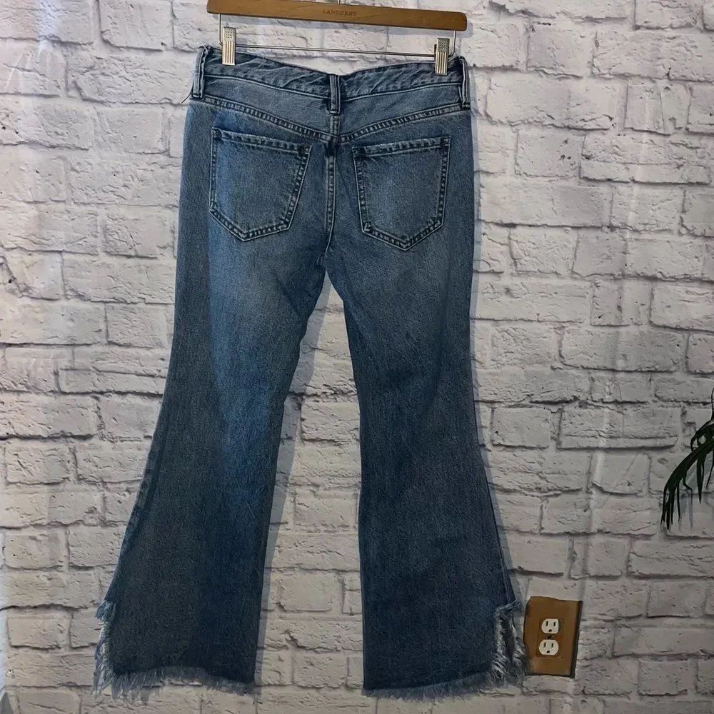 We the Free Free people distressed denim jeans womens wide legged flared size 26 - Picture 6 of 10